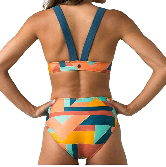 prAna Neolani One-Piece Swimsuit Atlantic Seaglass Women's Size Large - Picture 2 of 4